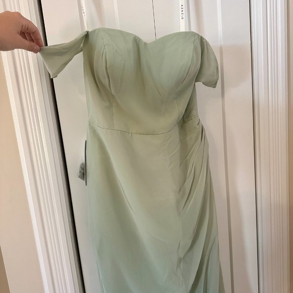 NWT | Azazie "Jordyn" Bridesmaids Dress (Dusty Sage) - Picture 11 of 12